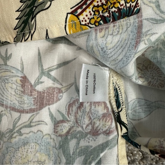 Tuckernuck Floral Ruffle Blouse - Cream and Green - Picture 16 of 16